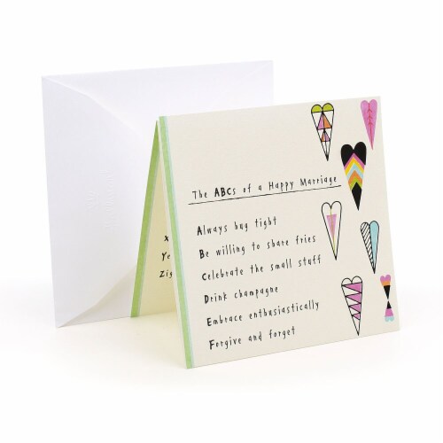 Hallmark  Studio Ink Wedding Card - Colorful Hearts Perspective: front
