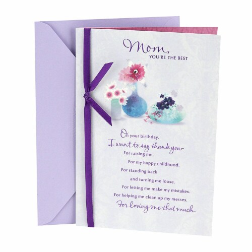 Hallmark  Birthday Card for Mother - Flowers with Vases Perspective: front