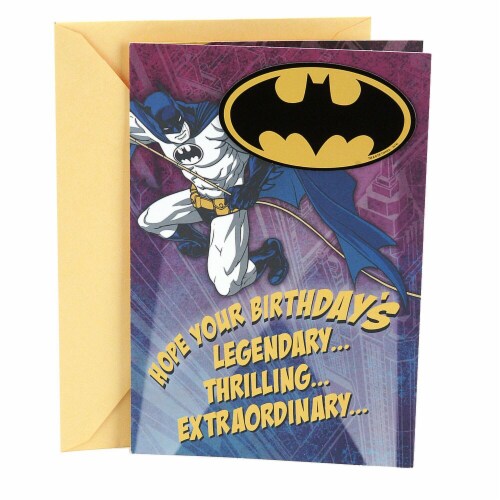 Hallmark  Batman Birthday Card w/ Magnet Perspective: front