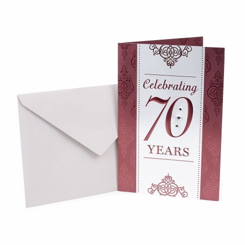 Hallmark  70th Birthday Card - Scrollwork Pattern Perspective: front