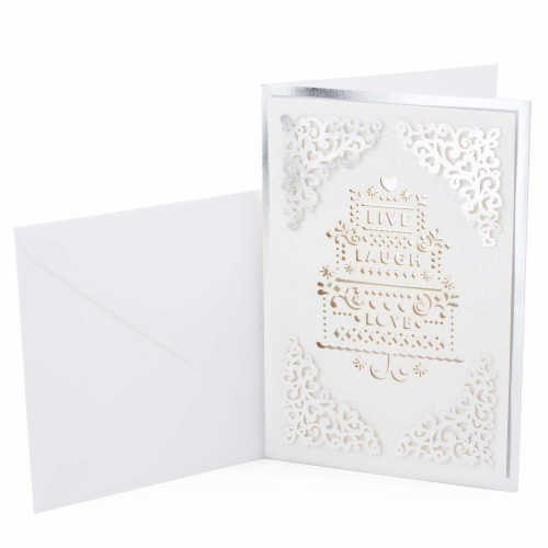 Wedding Card #16: Hallmark Signature Live Laugh Love Card Perspective: front