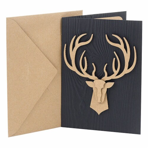 Hallmark  Signature Birthday Card - Deer Head Perspective: front