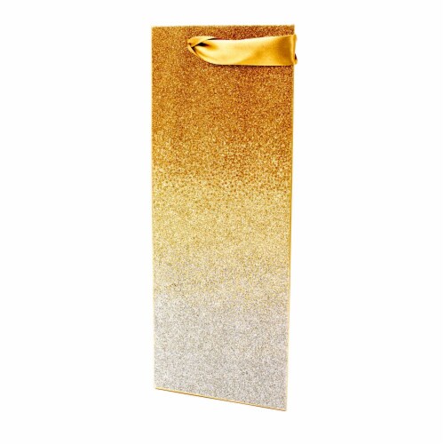 Bottle Gift Bag (#79): Signature Glitter Ombre Perspective: front