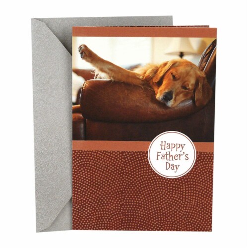 Father's Day Card #26: Hallmark Father's Day Card (Sleeping Dog Relaxing Days Happiness and Love) Perspective: front