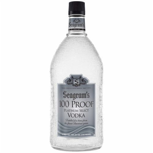 Seagram's 100 Proof Platinum Select Vodka Perspective: front