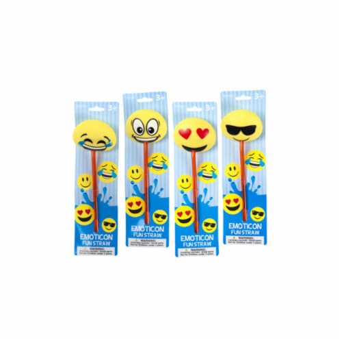 DDI 2319531 Emoticon Straws Case of 24 Perspective: front