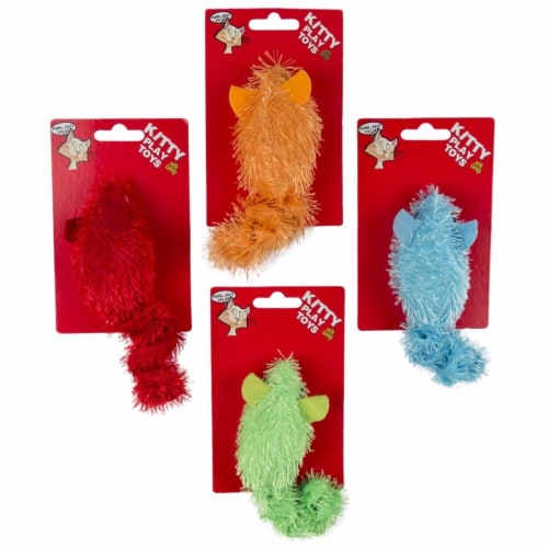 DDI 2341612 5 in. Move Mouse Cat Pull Toy, Assorted Color - Case of 96 Perspective: front