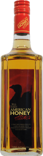 Wild Turkey Distillery American Honey sting Bourbon Perspective: front