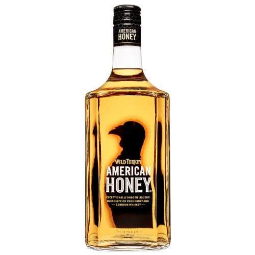 Wild Turkey American Honey Bourbon Whiskey Perspective: front