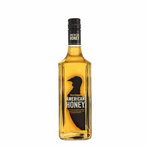 Wild Turkey American Honey Bourbon Whiskey Perspective: front
