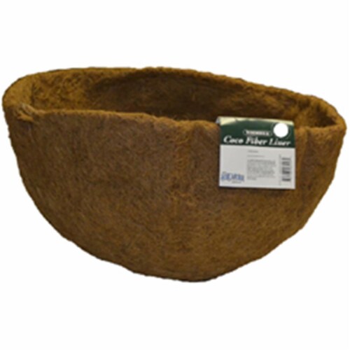 Bosmere Round Replacement Coco Liner With Soil Moist Mat- Brown - 20 in. Perspective: front