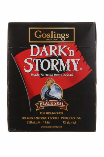 Goslings Dark n Stormy Rum Cocktail Perspective: front