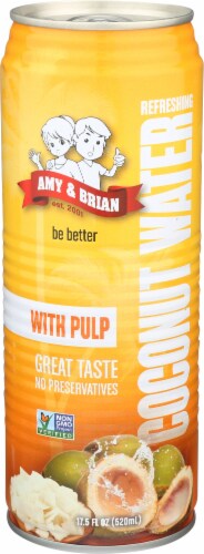 Amy & Brian Coconut Juice with Pulp Perspective: front
