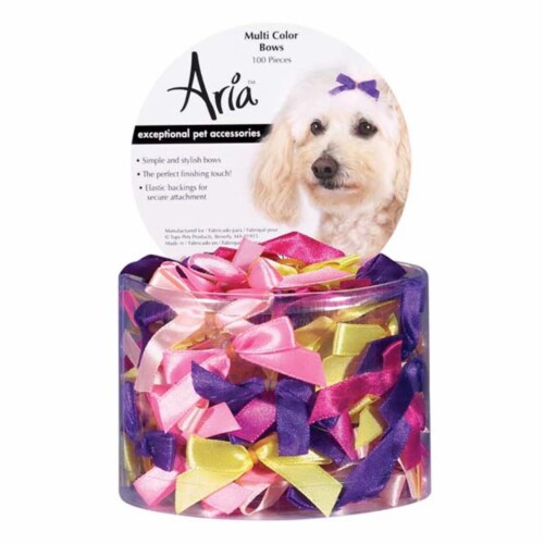 Aria DT161 99 Aria 3 8 In Multi Color Bow Canister 100 Pcs 1 Mariano s