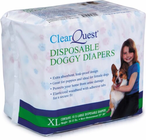 ClearQuest US948 20 Disposable Doggy Diapers Xlg Perspective: front