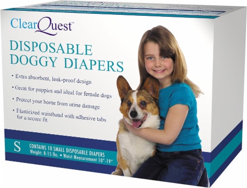 ClearQuest Disposable Doggy Diapers Sm Perspective: front