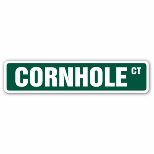 SignMission  4 x 18 in. Cornhole Street Sign Perspective: front