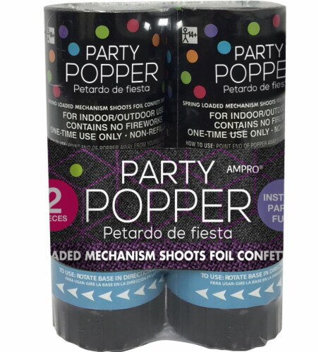 Ampro® Party Poppers Perspective: front
