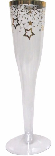 Ya Otta Champagne Flute Glasses - Gold / Clear Perspective: front
