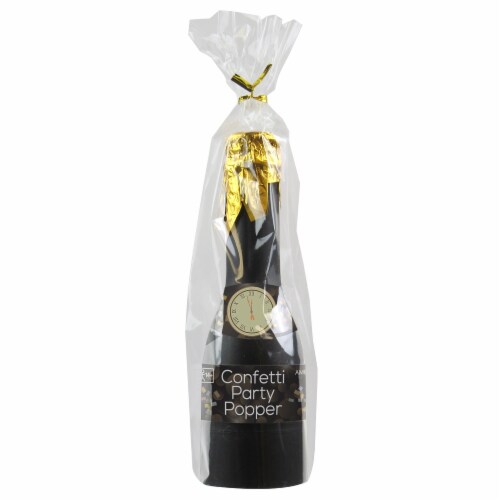 Ampro New Years Eve Mini Bottle Confetti Party Popper Perspective: front