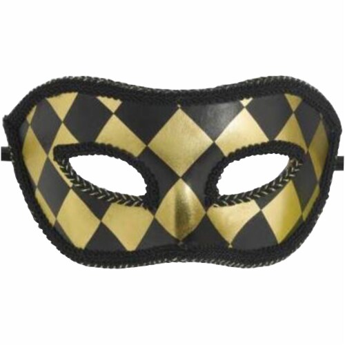 Ampro Masks Harlequin - Black & Gold Perspective: front