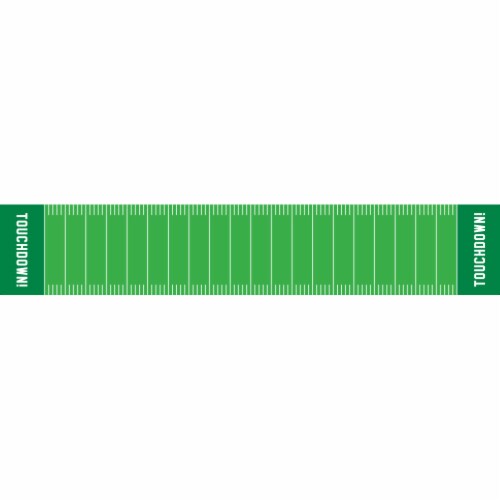 Amscan Flannel Back Football Themed Table Runner Perspective: front