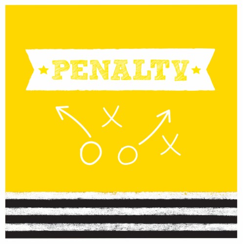 Amscan Football Beverage Napkin Perspective: front