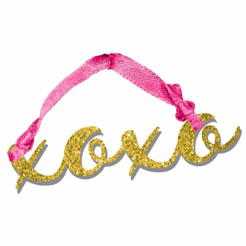Ampro Galentine's XOXO Bottle Topper Sign Perspective: front