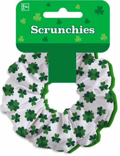 Ampro St. Patrick's Day Scrunchies - White/Green Perspective: front
