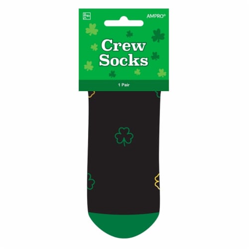 Ampro St. Patrick's Day Crew Socks Perspective: front