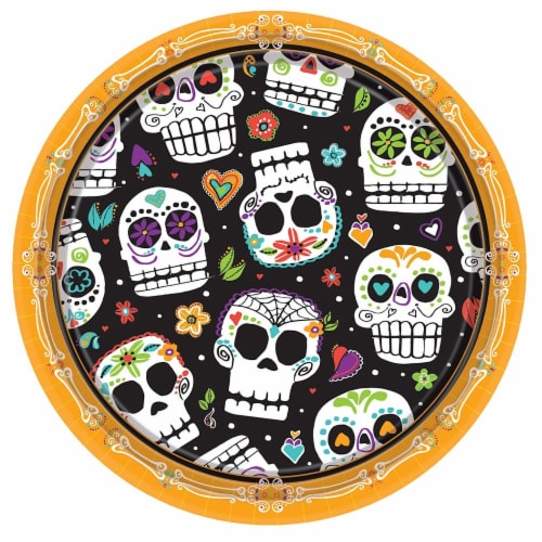 Ampro Day of the Dead Plates - 8 Pack Perspective: front