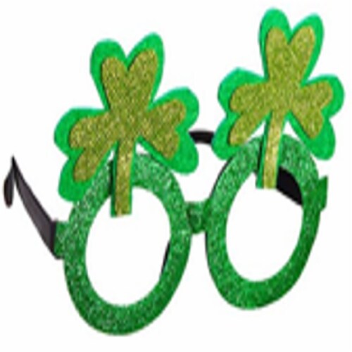 Ampro St. Patrick s Glitter Shamrock Glasses 1 ct Fred Meyer
