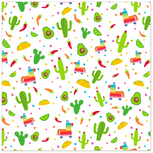 Amscan Party Bandana - White/Green Perspective: front