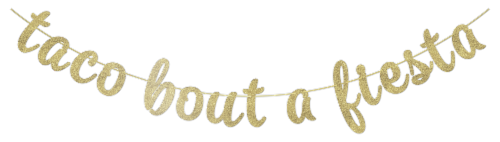 Amscan Glitter Letter Banner - Gold Perspective: front