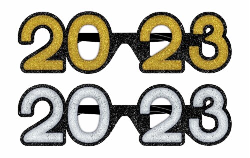 Amscan Dated Glitter Glasses Perspective: front