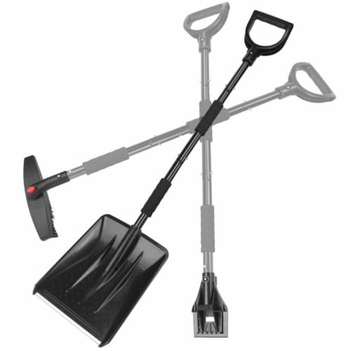 3 In 1 Snow Shovel Kit Brush Ice Scraper Collapsible Design Snow Removal 1 unit QFC