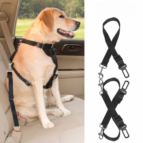 Adjustable dog seat belt clearance