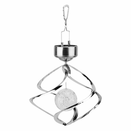 Spiral Spinner Solar Lights Wind Chime Led Color Changing Hanging Wind Lamp Waterproof Decor 1 unit City Market
