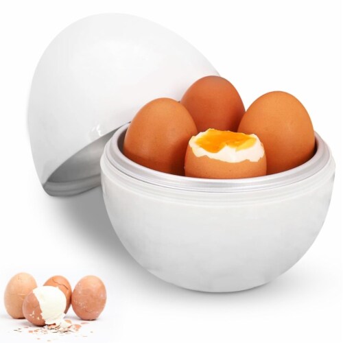 Microwave Egg Boiler Soft Medium Hard Egg Steamer Ball Shape Cooker up to 4  Eggs