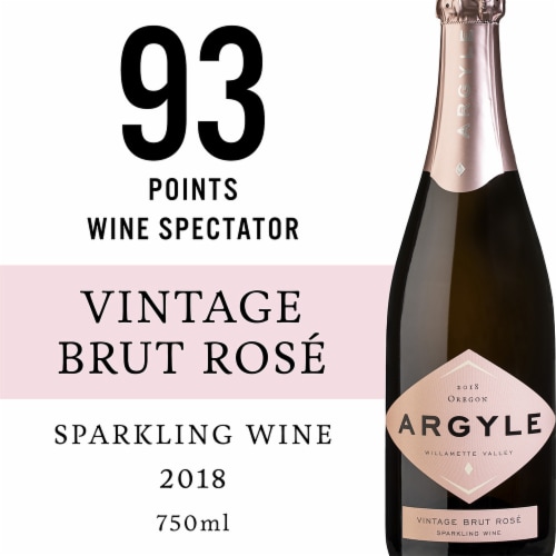 Argyle Vintage Brut Rose Champagne Oregon Sparkling Wine Perspective: front