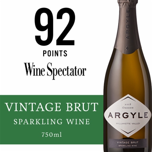 Argyle Vintage Brut Grower Series Champagne Oregon Sparkling Wine Perspective: front