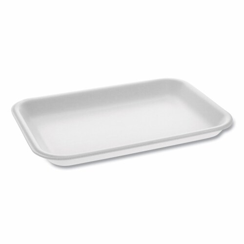 Pactiv Supermarket Tray - White Perspective: front