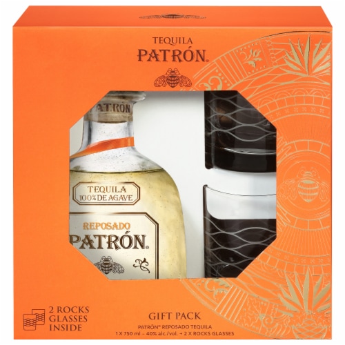 Patron® Resposado Gift Boz Perspective: front