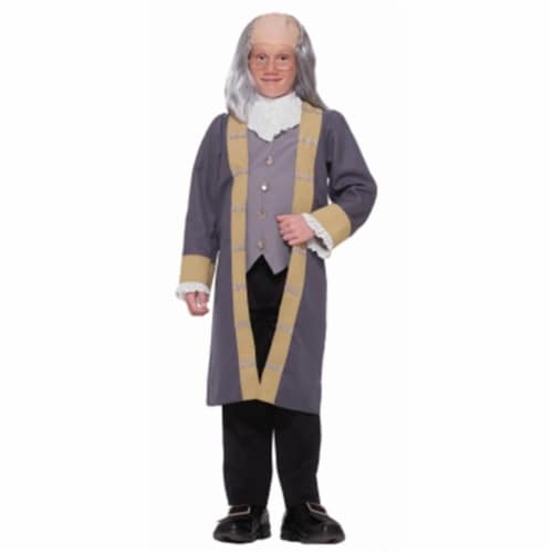 Forum Novelties 196270 Ben Franklin Child Costume Size: Large 12-14 Perspective: front