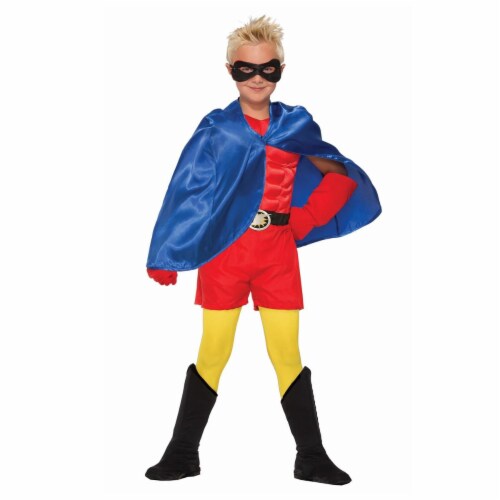 Buyseasons 283766 Halloween Childrens Super Hero Cape Blue - One Size Perspective: front