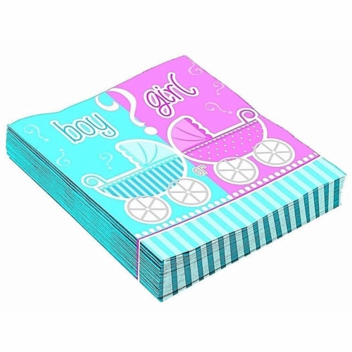 Forum 301583 Gender Reveal Lunch Napkins - 20 Piece Perspective: front