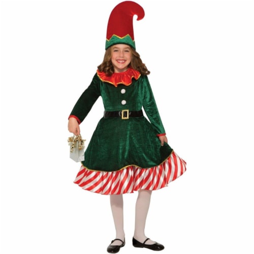 Forum Novelties 80826 Santa's Lil Elf Child's Costume, Large, Multicolor Perspective: front