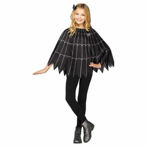 Forum Novelties Child Spider Poncho Girls Costume&#44; One Size Costume Perspective: front