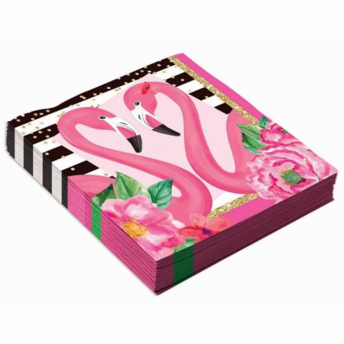 Forum Novelties 641719 Flamingo Lunch Napkins - Pack of 16 Perspective: front