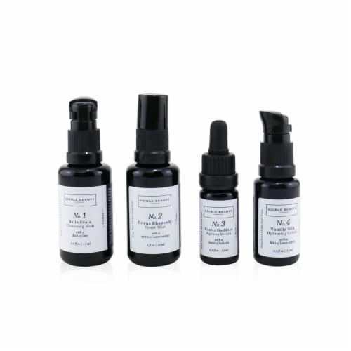 Edible Beauty & Edible Beauty On The Fly Travel Mini Kit: Cleansing Milk 15ml+ Toner Mist 30m Perspective: front